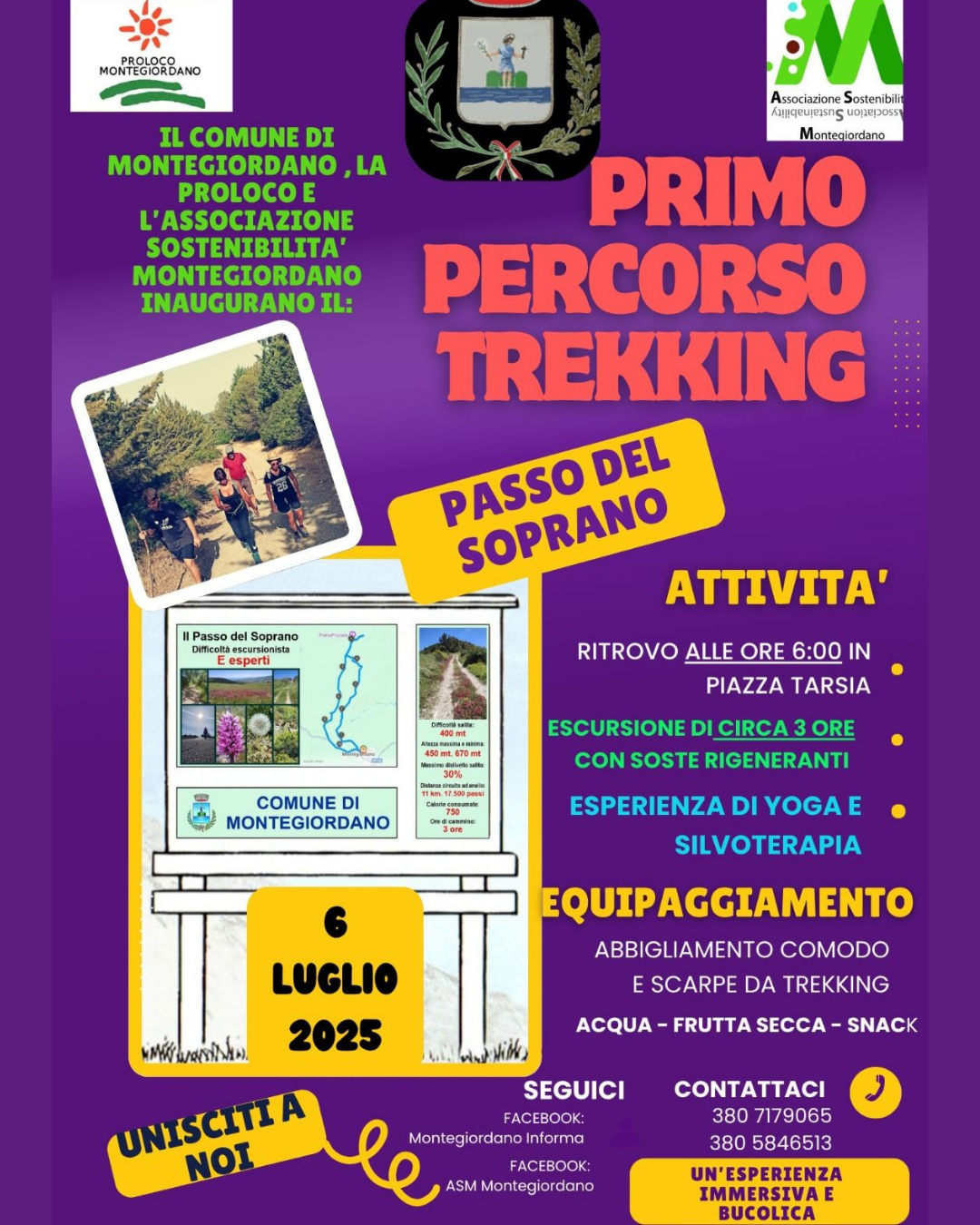 Primo percorso Trekking (6 luglio 2025 - Montegiordano)