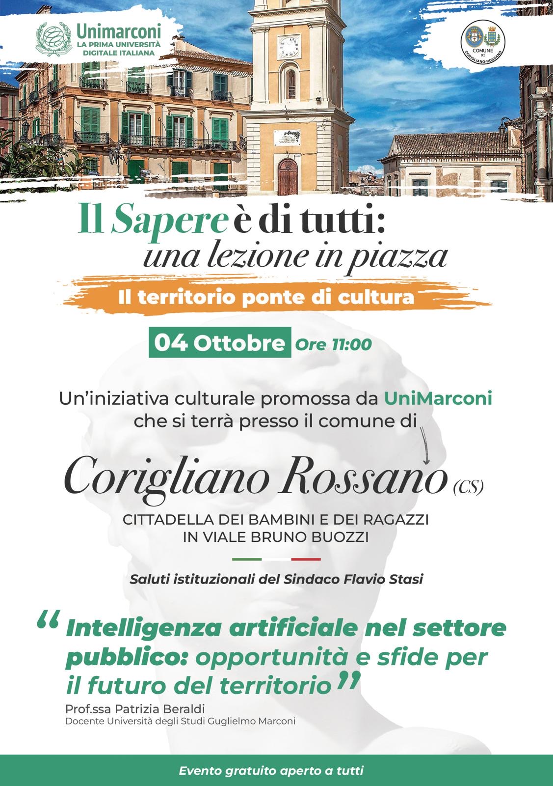 “Il sapere è di tutti. Una lezione in piazza"