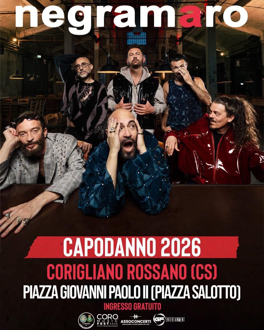 Negramaro in Concerto a Capodanno