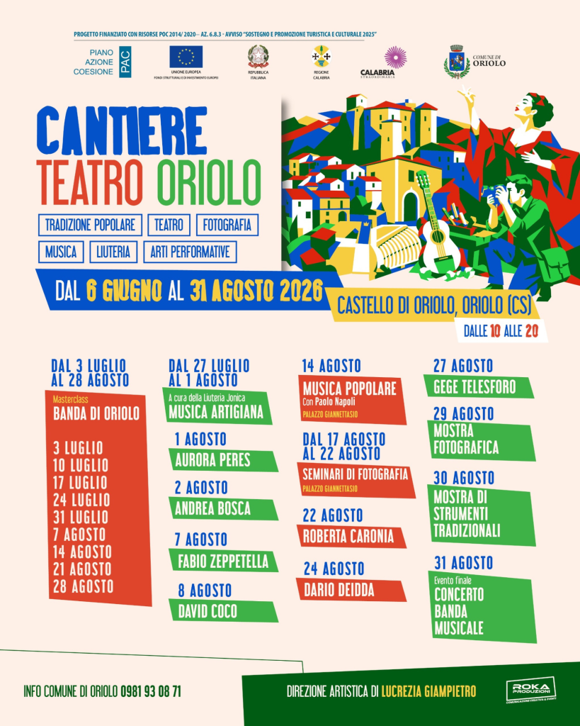 Cantiere Teatro Oriolo: il Castello si trasforma in un laboratorio di cultura tra musica, teatro e fotografia